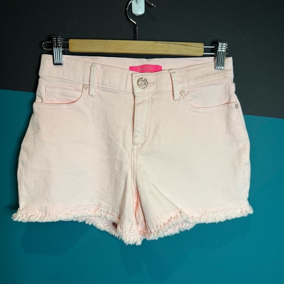 NWT Lilly Pulitzer Pink Jean Shorts size 0 - Picture 2 of 10